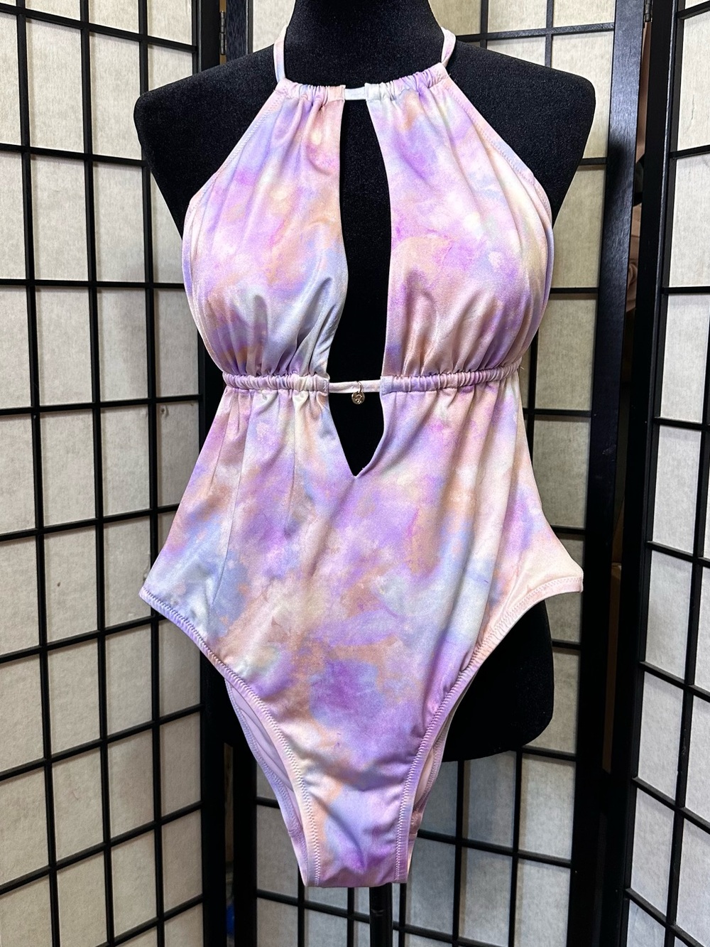 VICTORIA’S SECRET Pastel Tie-Dye Halter One-Piece - Picture 2 of 10